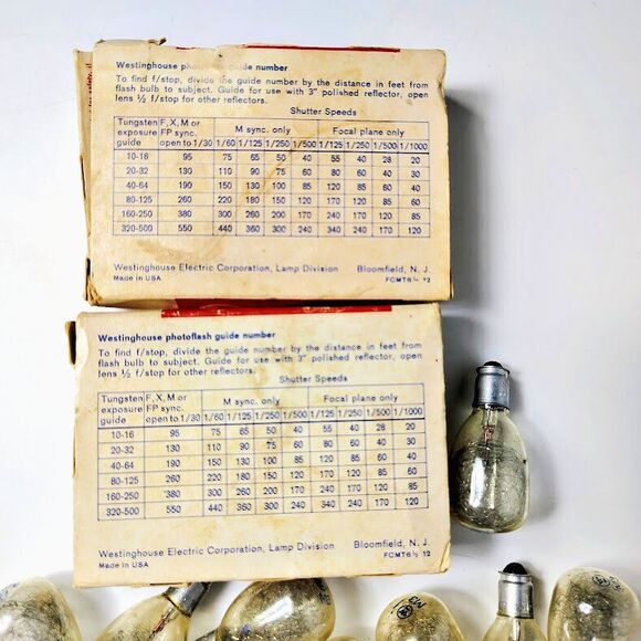 Westinghouse M3 Flashbulbs Flash Bulbs Vtg Camera NOS Unused Lot - Picture 2 of 4